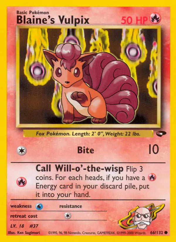 Blaine's Vulpix⁣ - Gym Challenge⁣ (Common)⁣ [66] English / Near Mint / 1st-Edition
