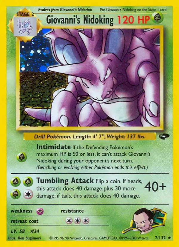 Giovanni's Nidoking - Gym Challenge (Holo Rare) [7] Kortspil