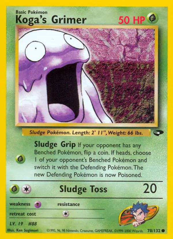 Koga's Grimer⁣ - Gym Challenge⁣ (Common)⁣ [78] English / Near Mint / 1st-Edition