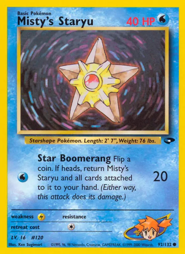 Misty's Staryu⁣ - Gym Challenge⁣ (Common)⁣ [92] English / Near Mint / 1st-Edition