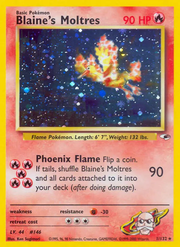 Blaine's Moltres - Gym Heroes (Holo Rare) [1] Kortspil