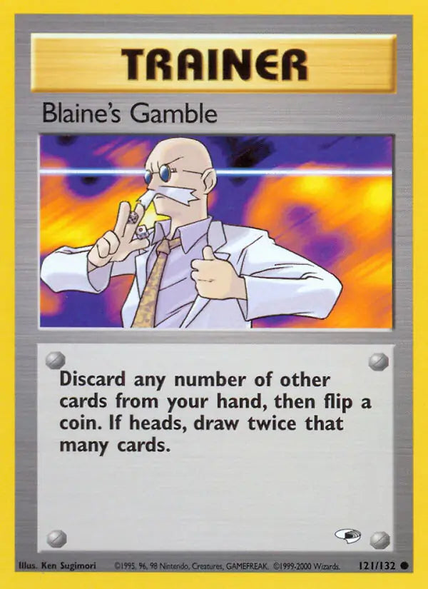 Blaine's Gamble⁣ - Gym Heroes⁣ (Common)⁣ [121] English / Near Mint / 1st-Edition
