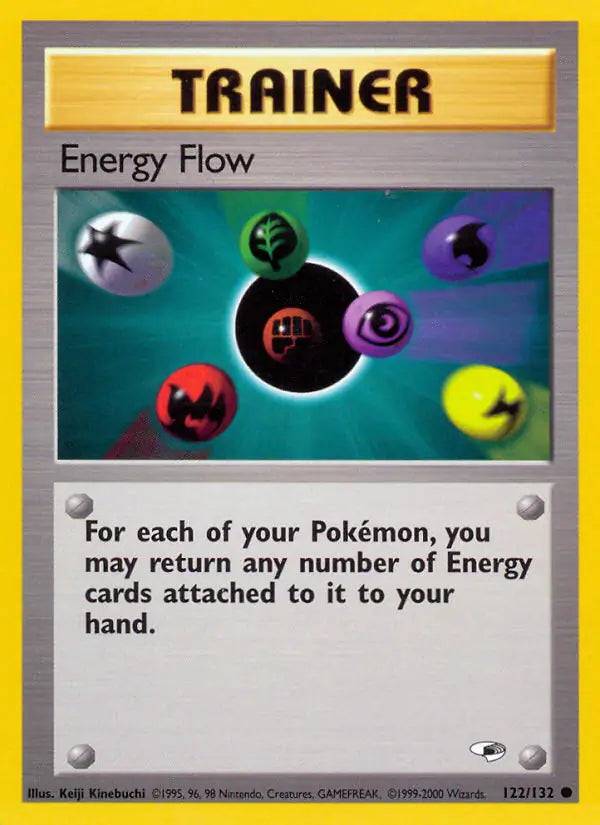 Energy Flow⁣ - Gym Heroes⁣ (Common)⁣ [122] English / Near Mint / 1st-Edition