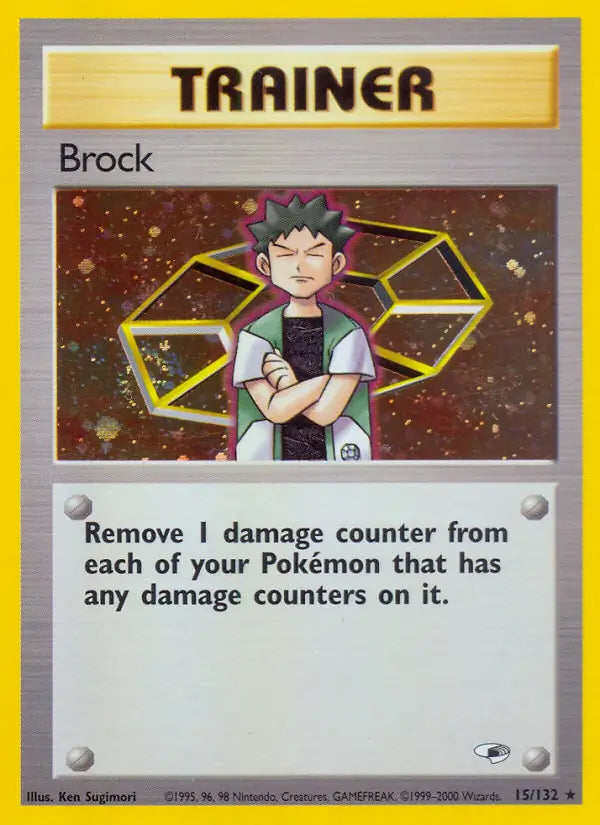 Brock⁣ - Gym Heroes⁣ (Holo Rare)⁣ [15] English / Light Played / Normal