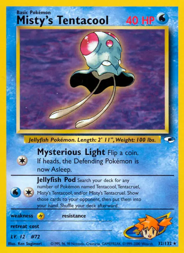 Misty's Tentacool⁣ - Gym Heroes⁣ (Rare)⁣ [32] English / Excellent / Normal