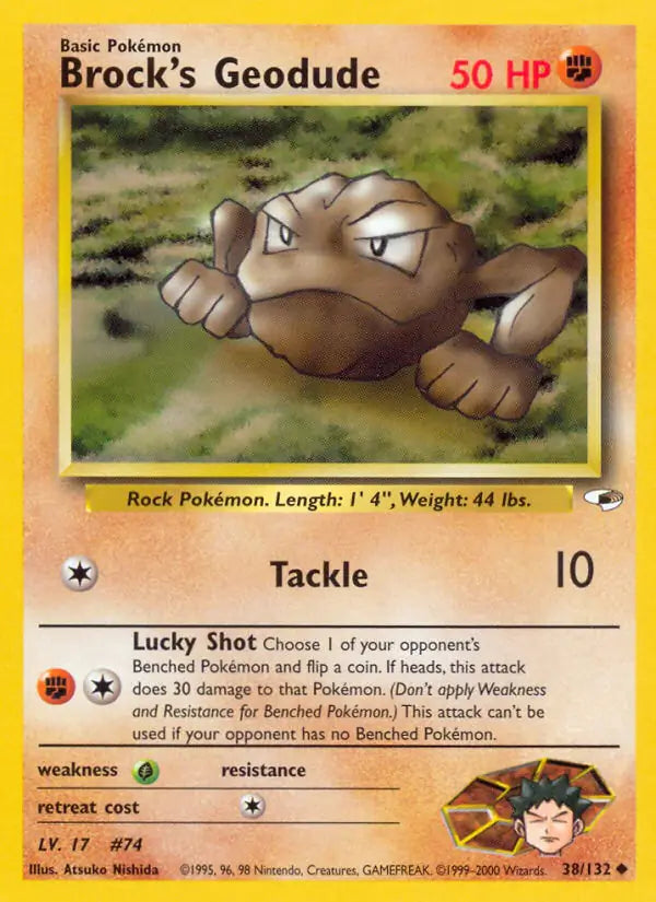 Brock's Geodude⁣ - Gym Heroes⁣ (Uncommon)⁣ [38] English / Near Mint / 1st-Edition