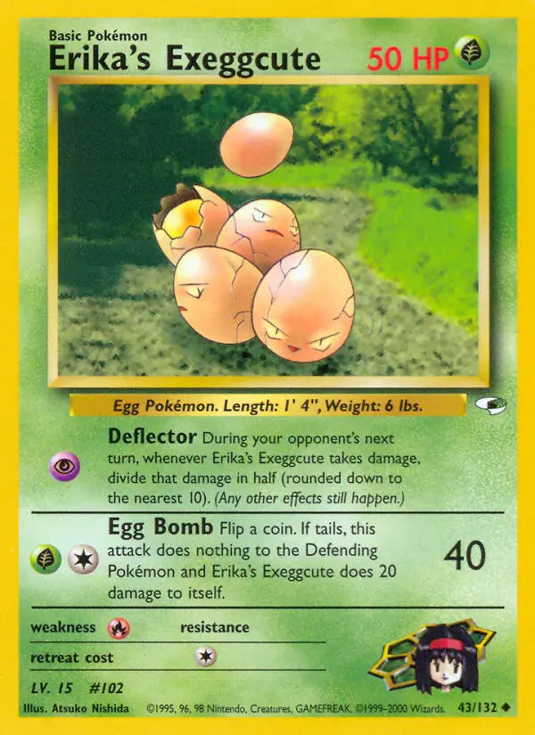 Erika's Exeggcute⁣ - Gym Heroes⁣ (Uncommon)⁣ [43] English / Near Mint / 1st-Edition