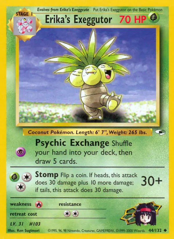 Erika's Exeggutor⁣ - Gym Heroes⁣ (Uncommon)⁣ [44] English / Near Mint / Normal