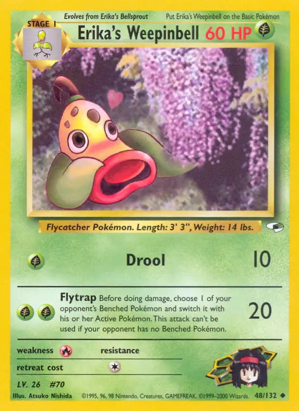Erika's Weepinbell⁣ - Gym Heroes⁣ (Uncommon)⁣ [48] English / Good / Normal