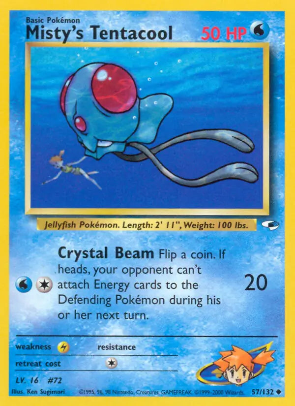 Misty's Tentacool⁣ - Gym Heroes⁣ (Uncommon)⁣ [57] English / Near Mint / Normal