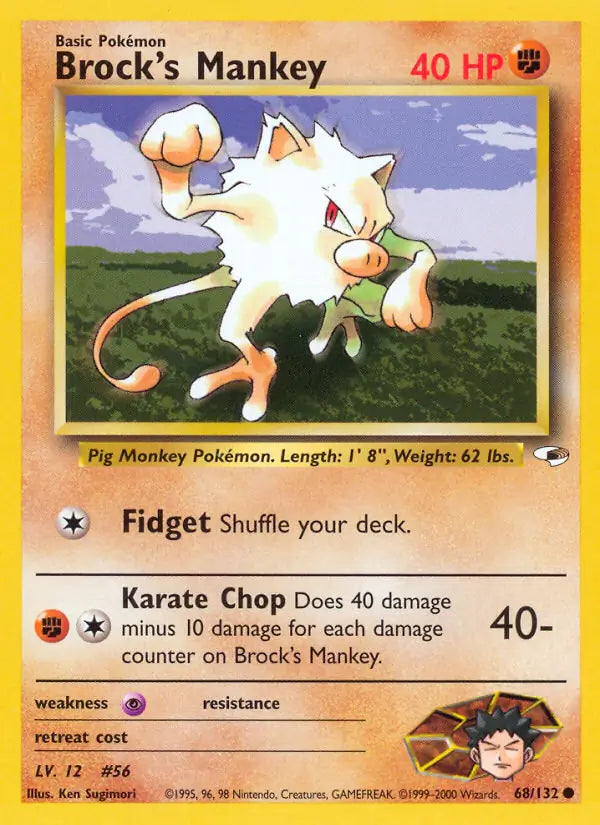 Brock's Mankey⁣ - Gym Heroes⁣ (Common)⁣ [68] English / Near Mint / Normal