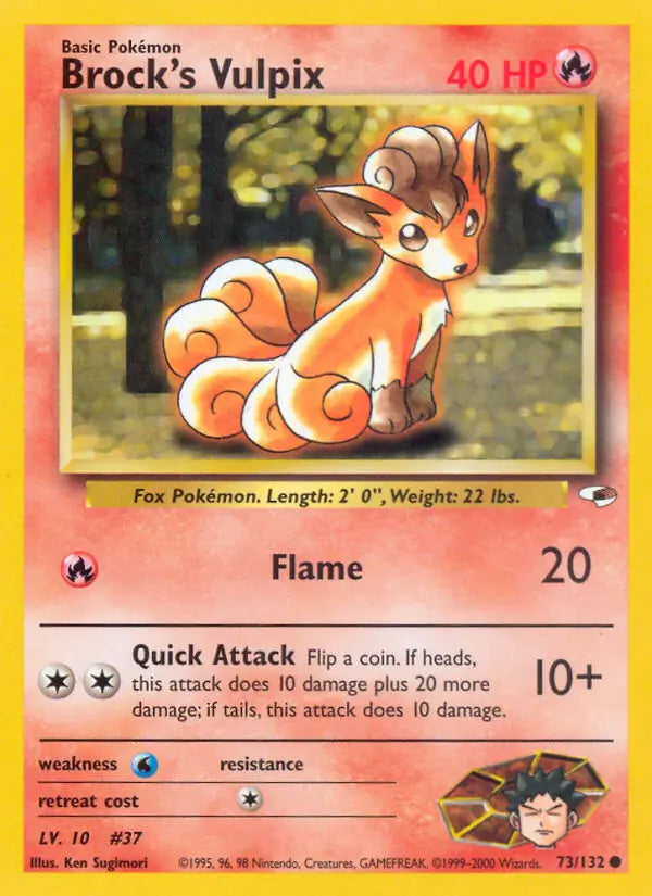 Brock's Vulpix⁣ - Gym Heroes⁣ (Common)⁣ [73] English / Near Mint / 1st-Edition