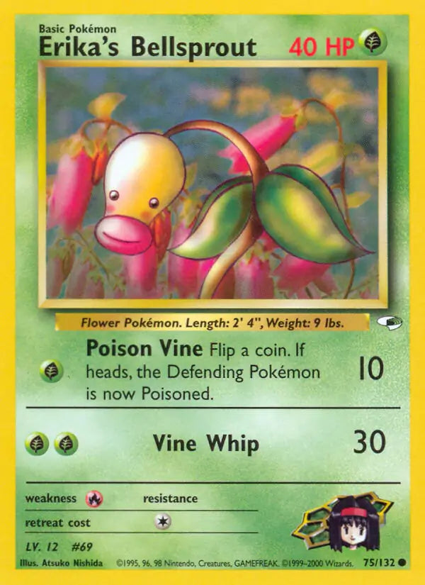Erika's Bellsprout⁣ - Gym Heroes⁣ (Common)⁣ [75] English / Near Mint / 1st-Edition