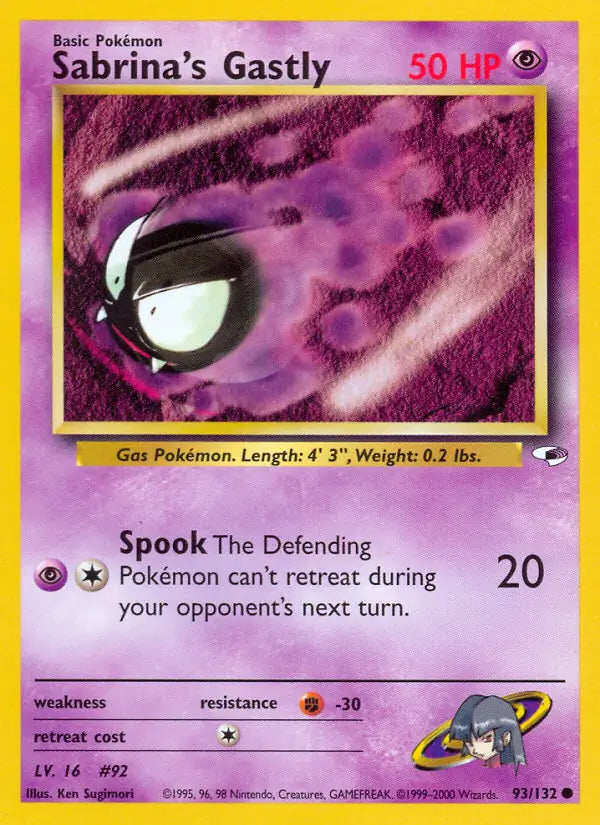 Sabrina's Gastly⁣ - Gym Heroes⁣ (Common)⁣ [93] English / Good / Normal