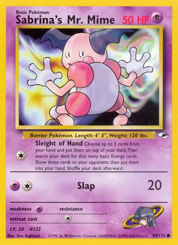 Sabrina's Mr. Mime⁣ - Gym Heroes⁣ (Common)⁣ [94] English / Played / Normal