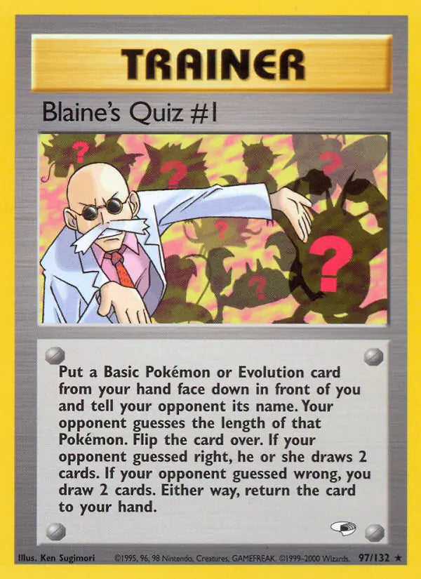 Blaine's Quiz #1⁣ - Gym Heroes⁣ (Rare)⁣ [97] English / Near Mint / Normal