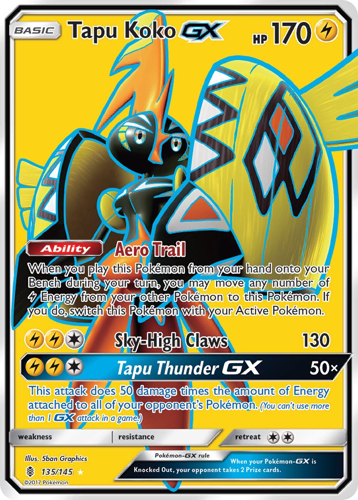 Tapu Koko GX - Guardians Rising (Ultra Rare) [GRI-135] English / Near Mint / Normal
