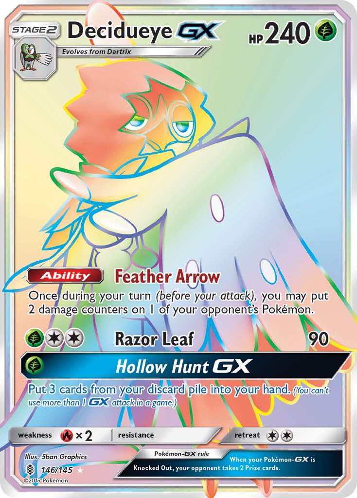 Decidueye GX - Guardians Rising (Secret Rare) [GRI-146] English / Near Mint / Normal