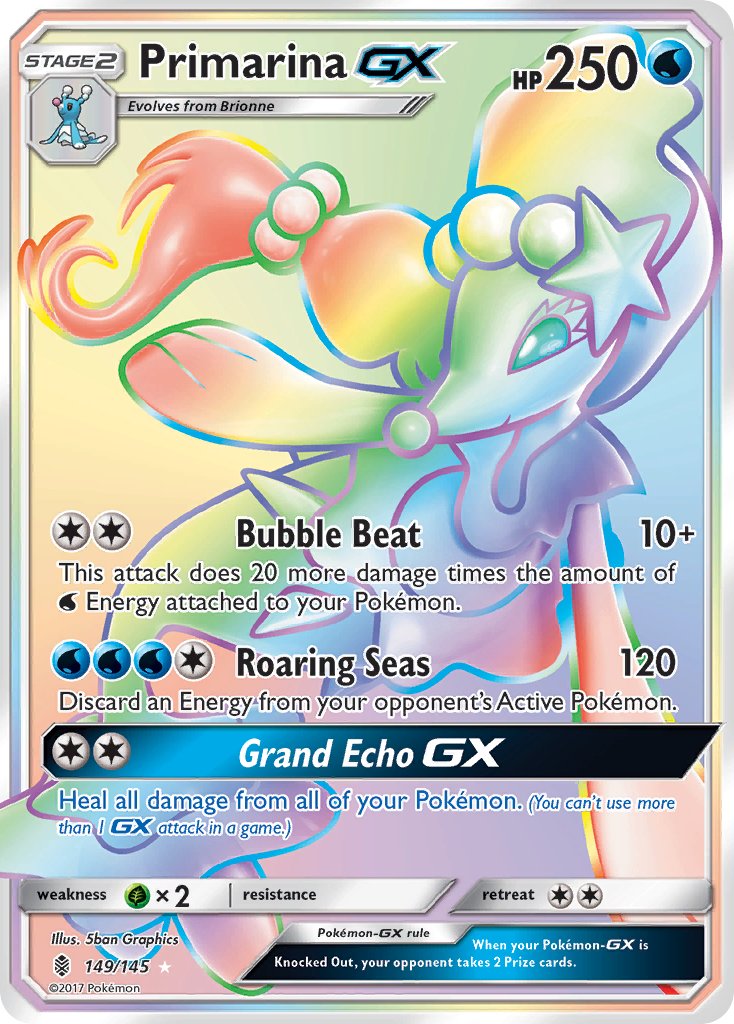 Primarina GX - Guardians Rising (Secret Rare) [GRI-149] English / Near Mint / Normal