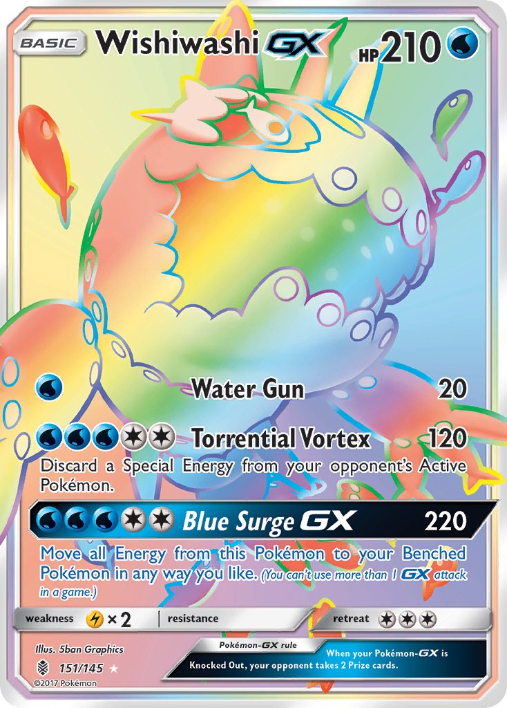 Wishiwashi GX - Guardians Rising (Secret Rare) [GRI-151] English / Near Mint / Normal