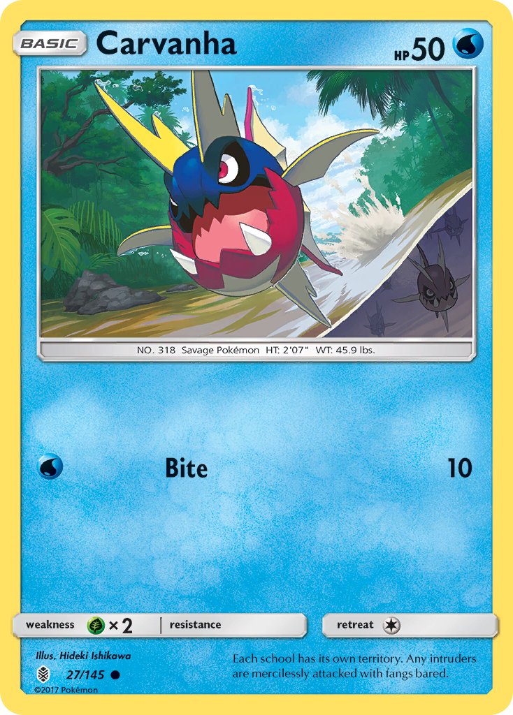 Carvanha - Guardians Rising (Common) [GRI-27] English / Near Mint / Normal