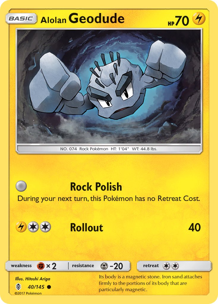 Alolan Geodude - Guardians Rising (Common) [GRI-40] English / Near Mint / Normal