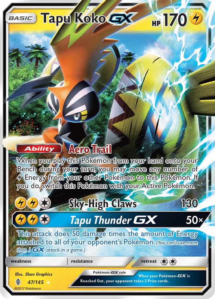 Tapu Koko GX - Guardians Rising (Ultra Rare) [GRI-47] English / Near Mint / Normal