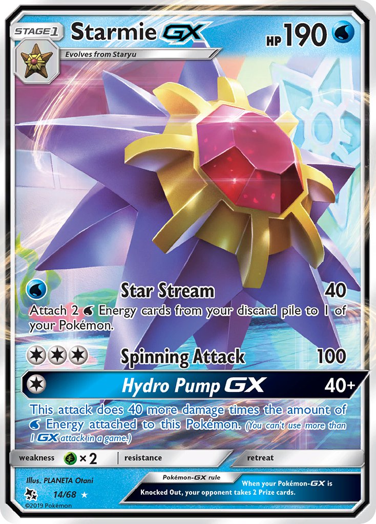 Starmie GX⁣ - Hidden Fates⁣ (Ultra Rare)⁣ [14] English / Near Mint / Normal