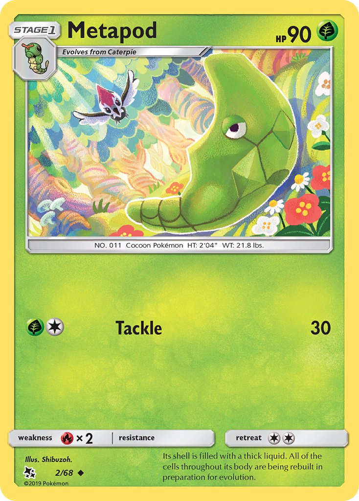 Metapod - Hidden Fates (Uncommon) [2] Kortspil