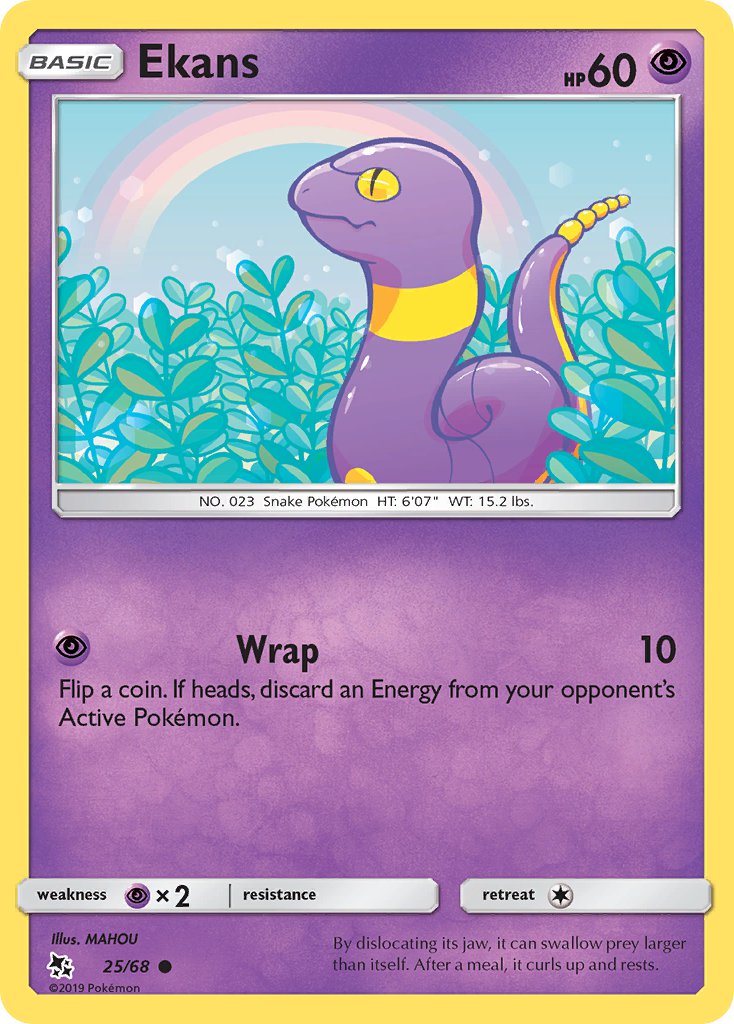 Ekans⁣ - Hidden Fates⁣ (Common)⁣ [25] English / Near Mint / Reverse-Holo Normal
