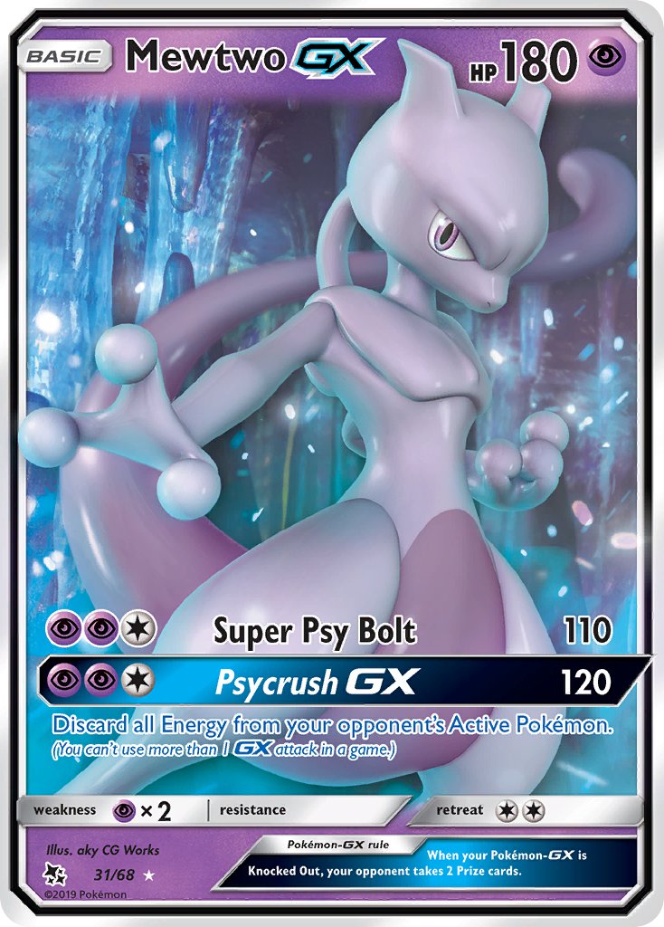Mewtwo GX⁣ - Hidden Fates⁣ (Ultra Rare)⁣ [31] English / Near Mint / Normal
