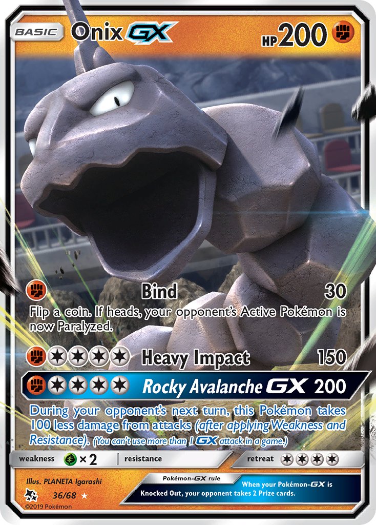 Onix GX⁣ - Hidden Fates⁣ (Ultra Rare)⁣ [36] English / Near Mint / Normal