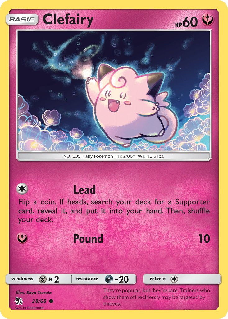 Clefairy⁣ - Hidden Fates⁣ (Common)⁣ [38] English / Near Mint / Reverse-Holo Normal