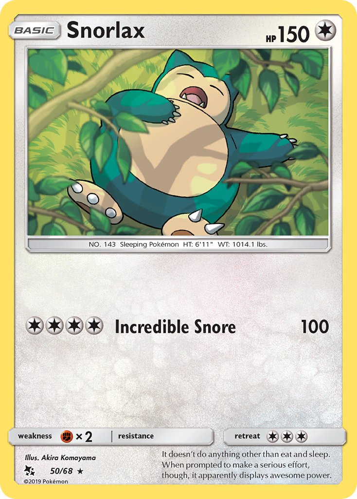 Snorlax⁣ - Hidden Fates⁣ (Rare)⁣ [50] English / Near Mint / Reverse-Holo Normal