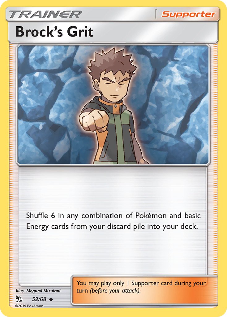Brock's Grit⁣ - Hidden Fates⁣ (Uncommon)⁣ [53] English / Near Mint / Reverse-Holo Normal