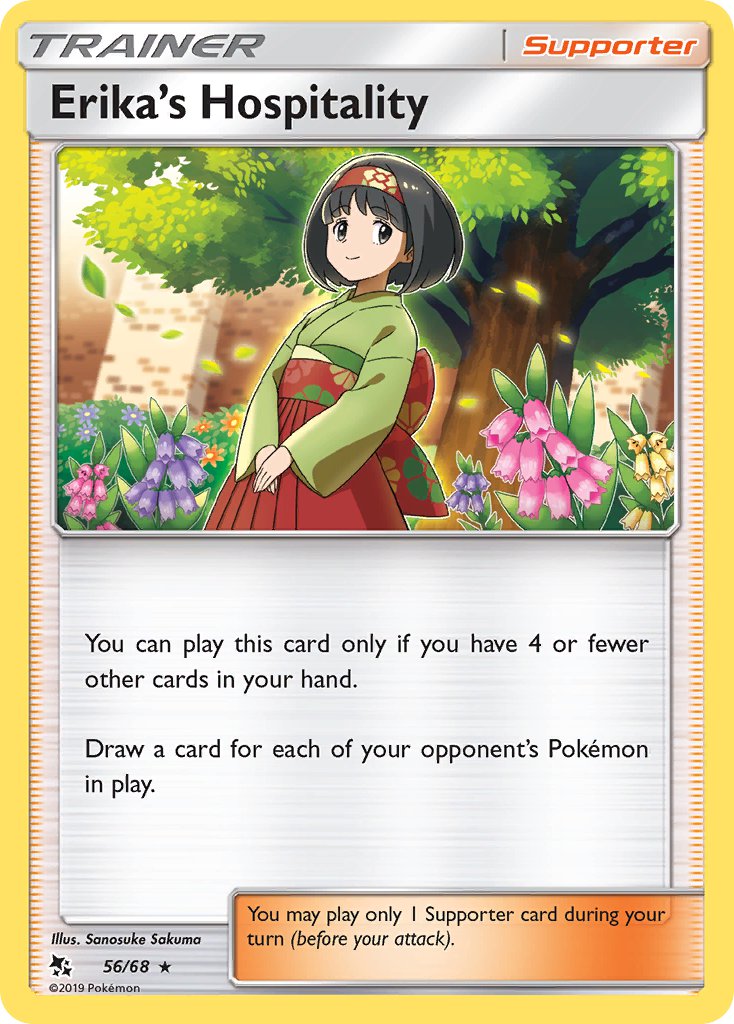 Erika's Hospitality⁣ - Hidden Fates⁣ (Rare)⁣ [56] English / Near Mint / Reverse-Holo Normal