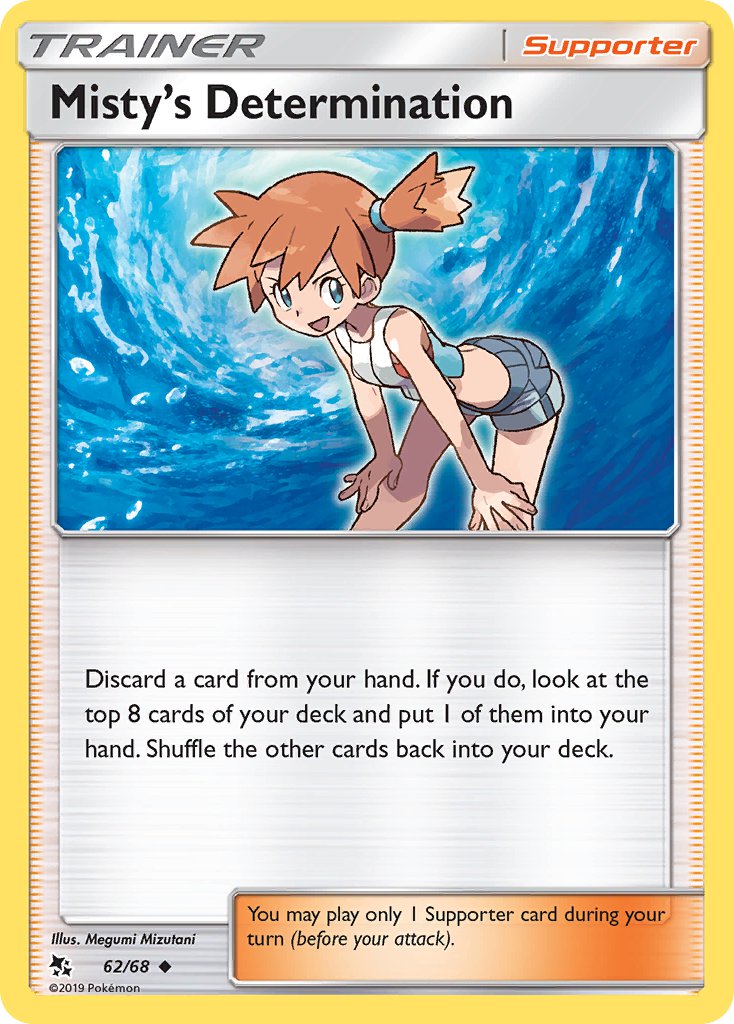 Misty's Determination⁣ - Hidden Fates⁣ (Uncommon)⁣ [62] English / Near Mint / Reverse-Holo Normal