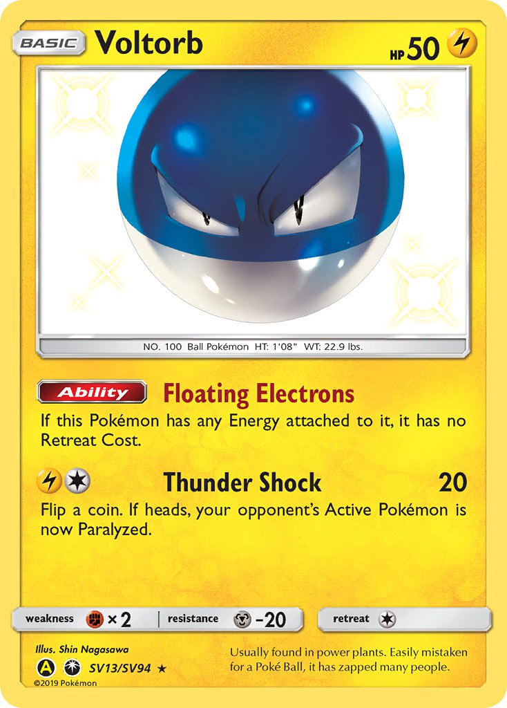Voltorb⁣ - Hidden Fates⁣ (Holo Rare)⁣ [SV13] English / Near Mint / Normal