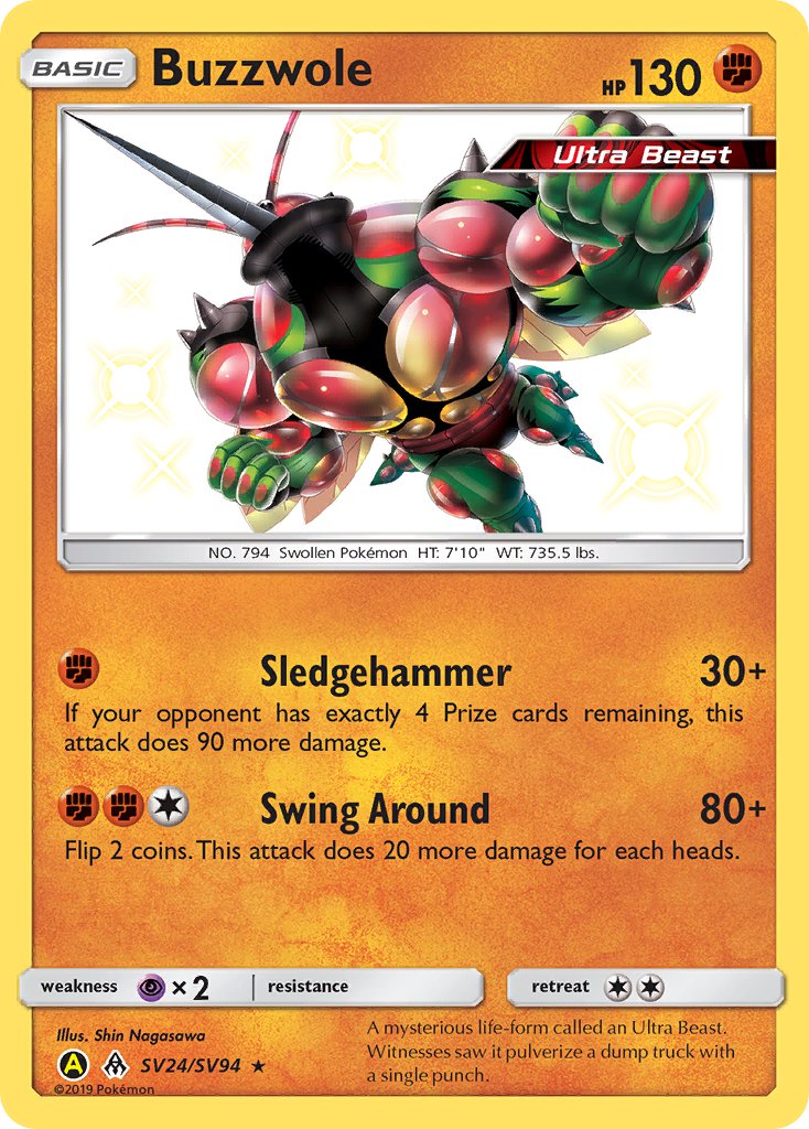 Buzzwole⁣ - Hidden Fates⁣ (Secret Rare)⁣ [SV24] English / Near Mint / Normal