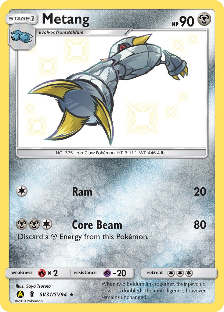 Metang⁣ - Hidden Fates⁣ (Holo Rare)⁣ [SV31] English / Near Mint / Normal