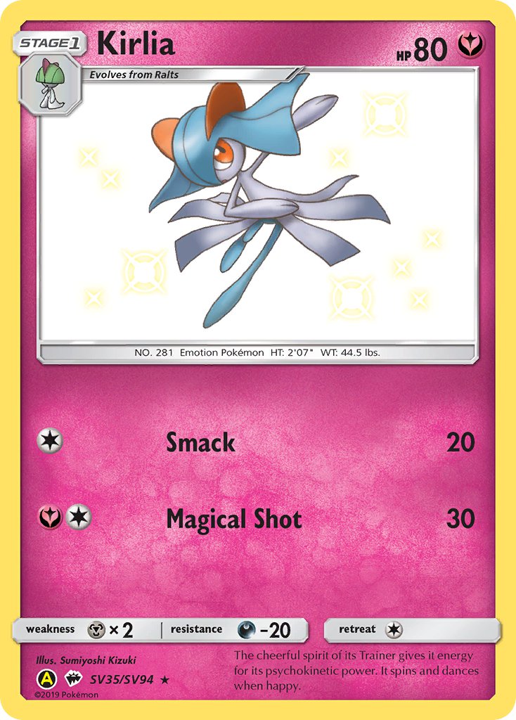 Kirlia⁣ - Hidden Fates⁣ (Secret Rare)⁣ [SV35] English / Near Mint / Normal