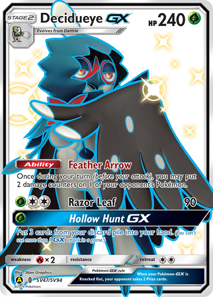 Decidueye GX⁣ - Hidden Fates⁣ (Ultra Rare)⁣ [SV47] English / Near Mint / Normal