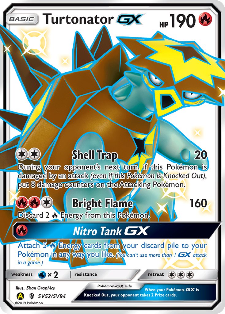 Turtonator GX⁣ - Hidden Fates⁣ (Ultra Rare)⁣ [SV52] English / Near Mint / Normal