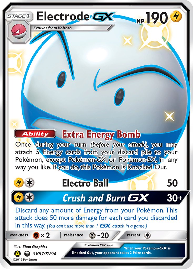 Electrode GX⁣ - Hidden Fates⁣ (Secret Rare)⁣ [SV57] English / Near Mint / Normal