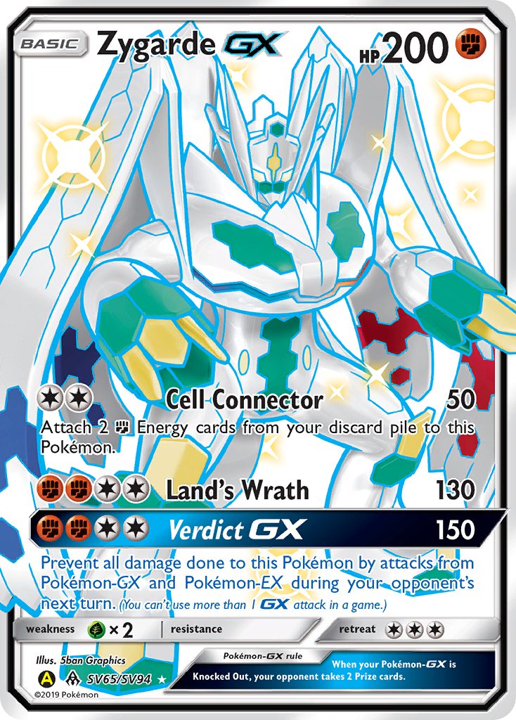 Zygarde GX⁣ - Hidden Fates⁣ (Secret Rare)⁣ [SV65] English / Near Mint / Normal