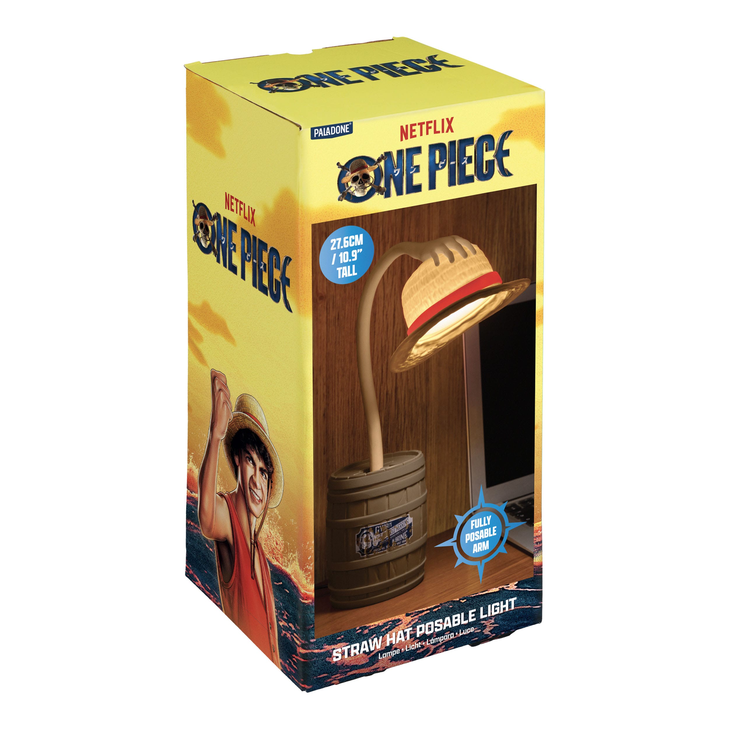 One Piece: Justérbar Bordlampe - Straw Hat (28 cm)