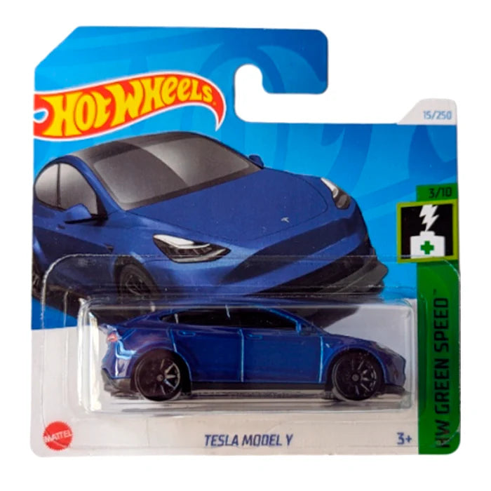 Hot Wheels Tesla Model Y Green Speed Legetoj