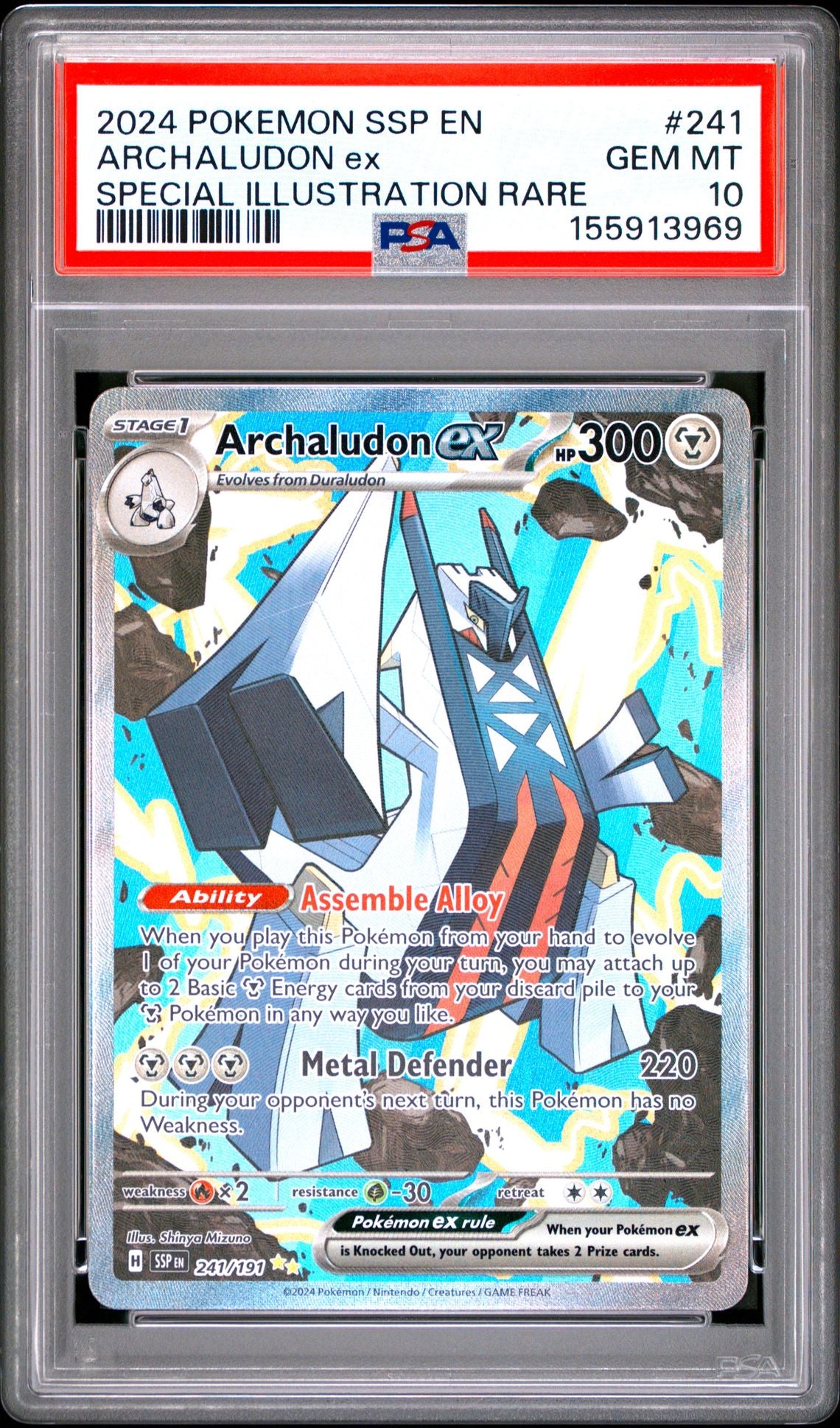 Archaludon ex #241 Surging Sparks PSA 10 - forside