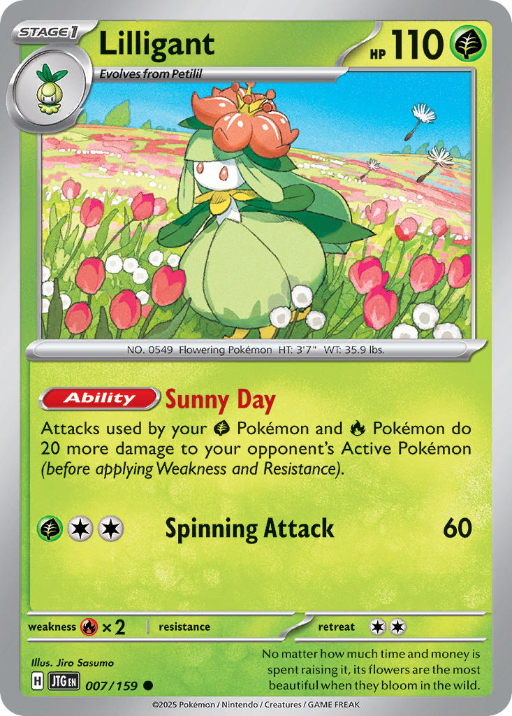 Lilligant⁣ - Journey Together⁣ (Common)⁣ [007] English / Near Mint / Reverse-Holo Normal
