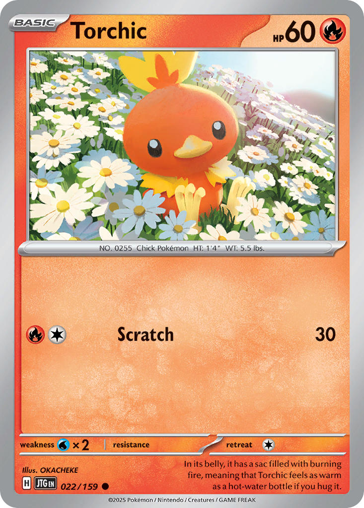 Torchic⁣ - Journey Together⁣ (Common)⁣ [022] English / Near Mint / Reverse-Holo Normal